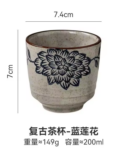 Tokyo Vault™ Japanese Hand-Painted Ceramic Cup – Tea, Sake & Wine