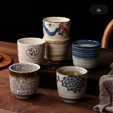 Tokyo Vault™ Japanese Hand-Painted Ceramic Cup – Tea, Sake & Wine