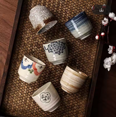 Tokyo Vault™ Japanese Hand-Painted Ceramic Cup – Tea, Sake & Wine